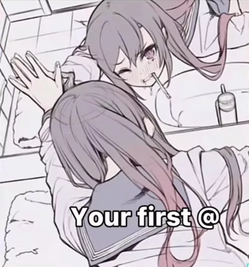 LF Color Source: 1girl, pov, toothbrush in mouth, doggy style, hand on mirror, bathroom, sink, school uniform, 1 eye open