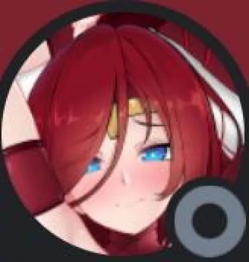 LF Color Source: Discord Pfp, Red hair, Blush, Smile.