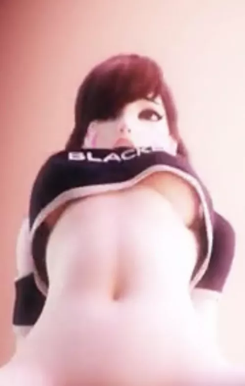 LF Color Source: Dva, brown hair, underboob, black shirt, “black”