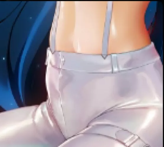 LF Color Source: Midriff, Blue hair, white pants, Vienna, Tights, Virtual youtuber, White belt