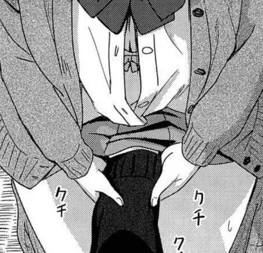 LF Mono Source: Foreign texts, 1boy, 1girl, ribbon, uniform, thighs, handjob.