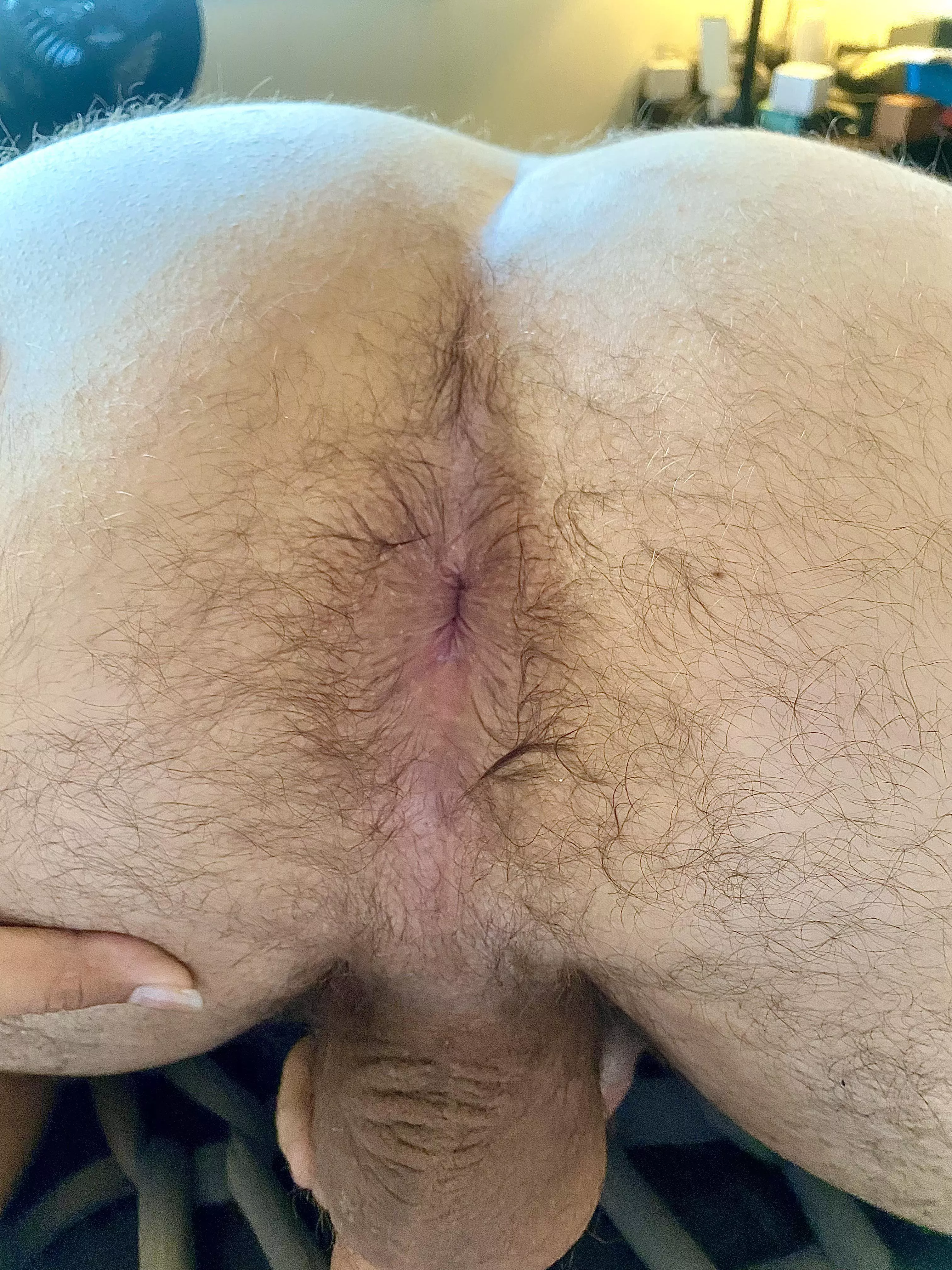 Licking his sweaty hole