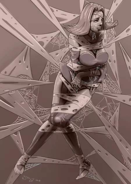 Lina was caught by a spider.