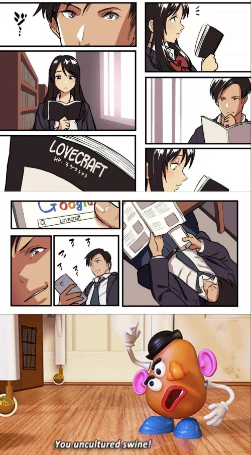 Literally my reaction when reading these pages of this doujinshi.