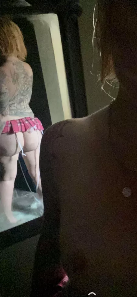 Little skirt, fat ass