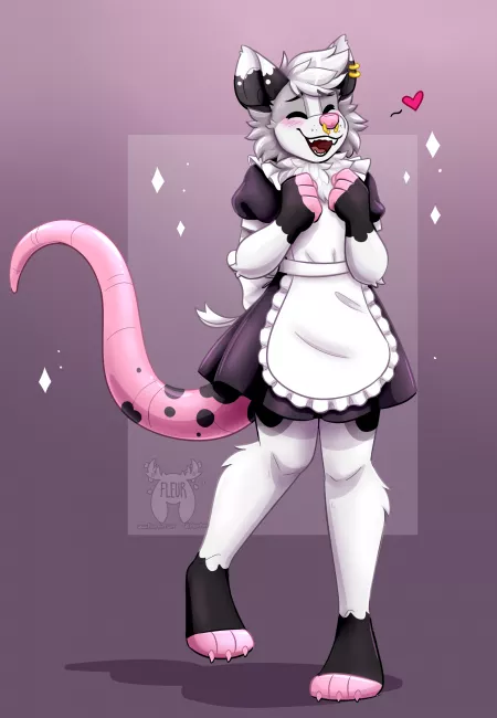 Maid poss (Art by me: @Fleurfurr on twitter)