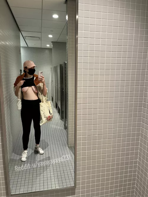 Maintaining my goal of taking a titty pic in every public bathroom