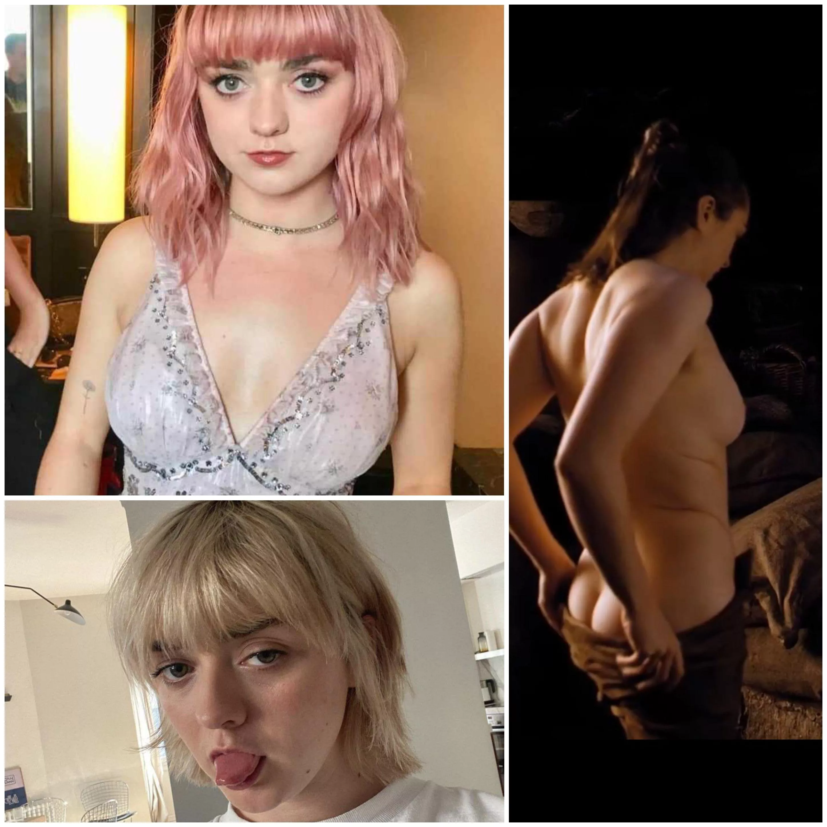 Maisie William's has my thick cock throbbing so bad, dominate me with her tight curvy body