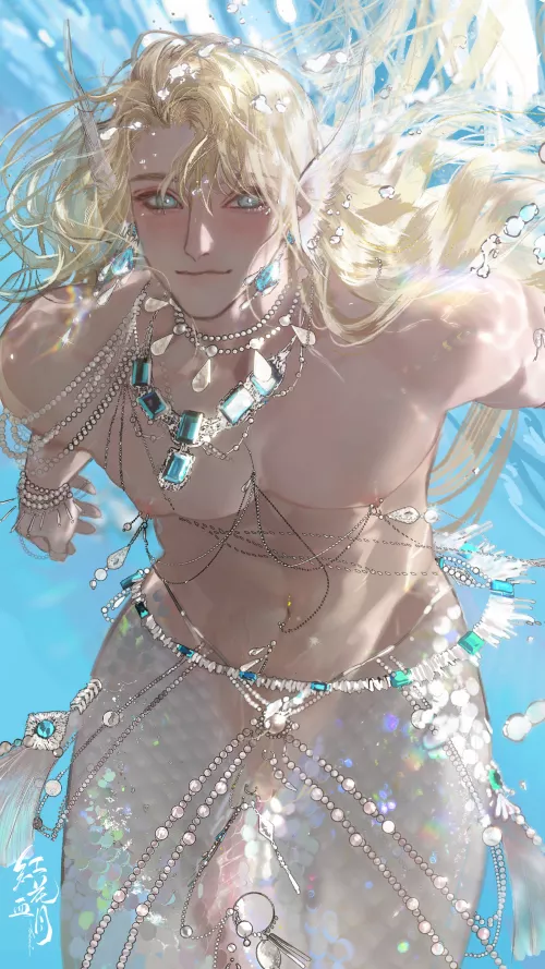 Merman in the ocean (Original)