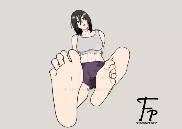 Mikasa Ackerman feet (Foolpet) [Attack on titan]