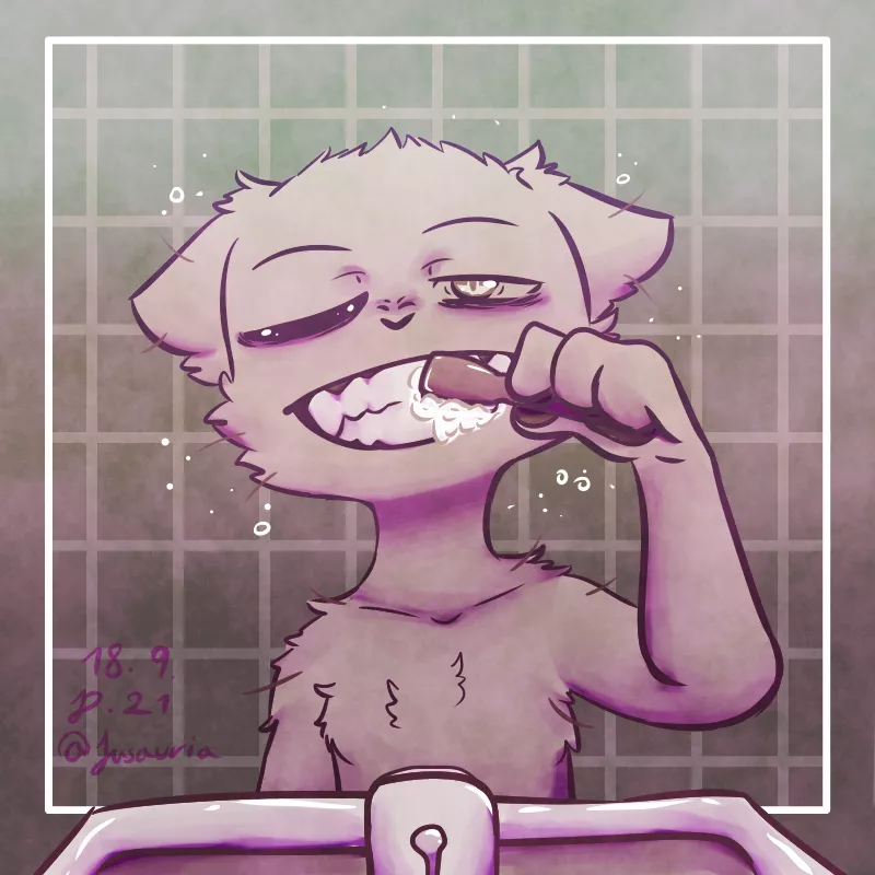 Morning Routine (art by me.)