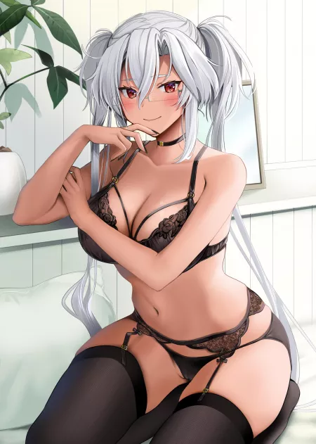 Musashi in Black Lingerie Musashi in Black Lingerie