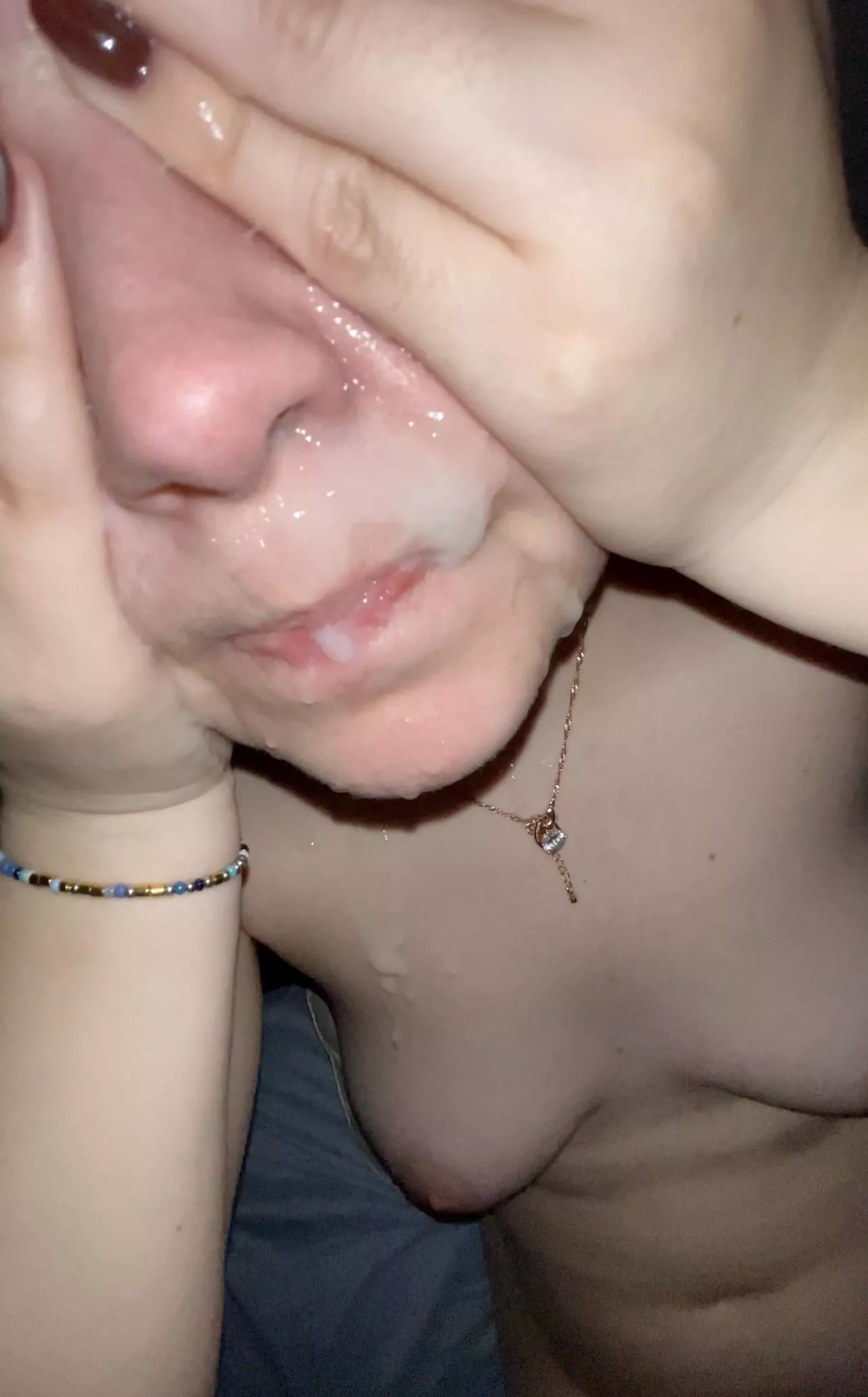 My bf exploded all over my face💦