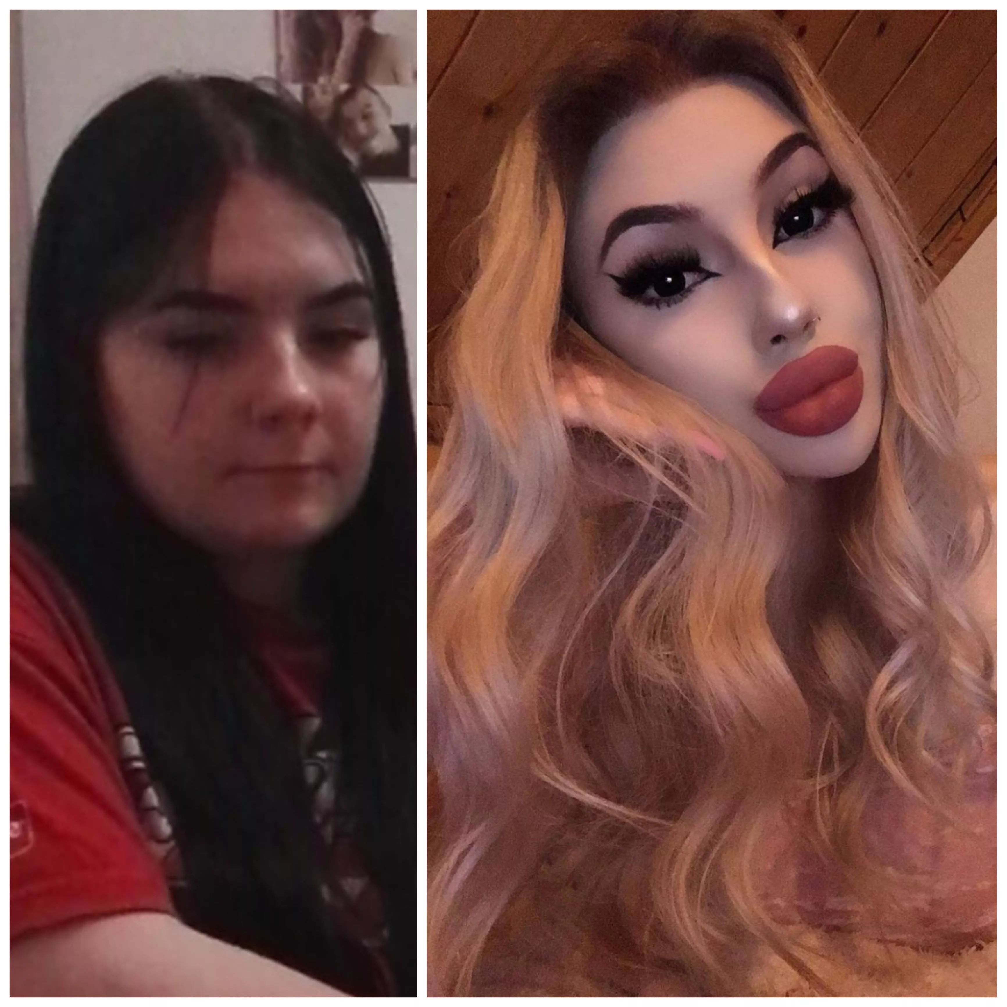 🔥my bimbofication🔥 2017 vs 2021 👸🏼😈