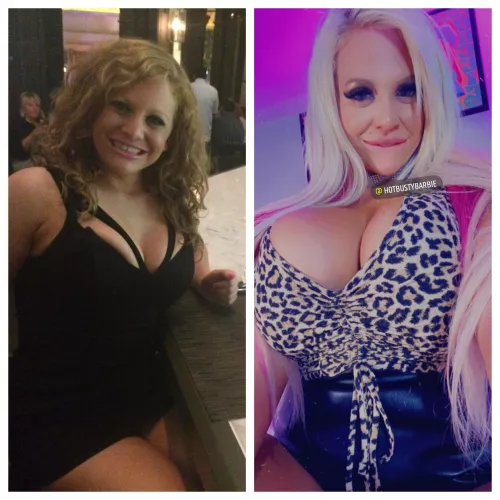 My bimbofication Before and After