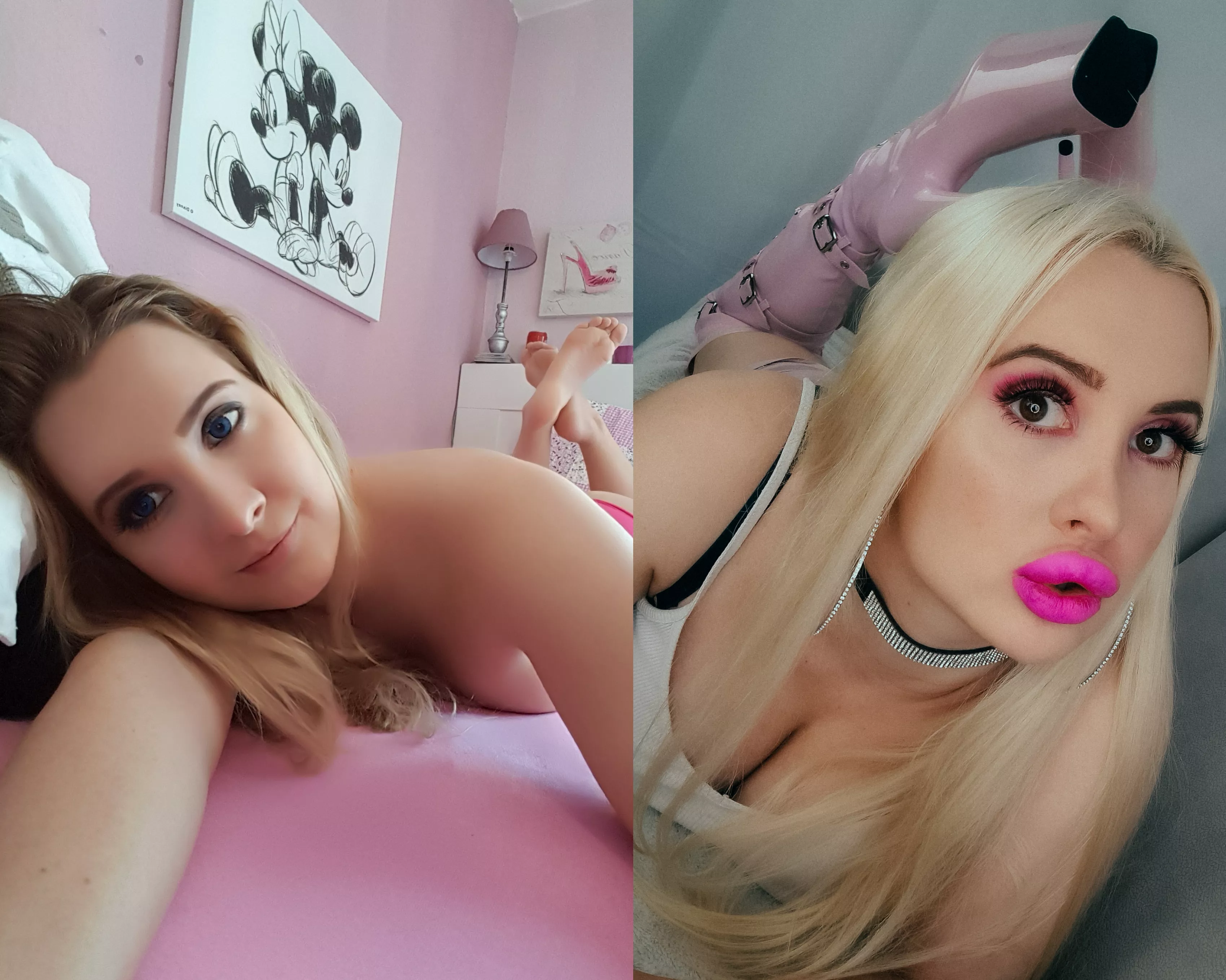 My bimbofication progress so far 💗 2018 vs 2021