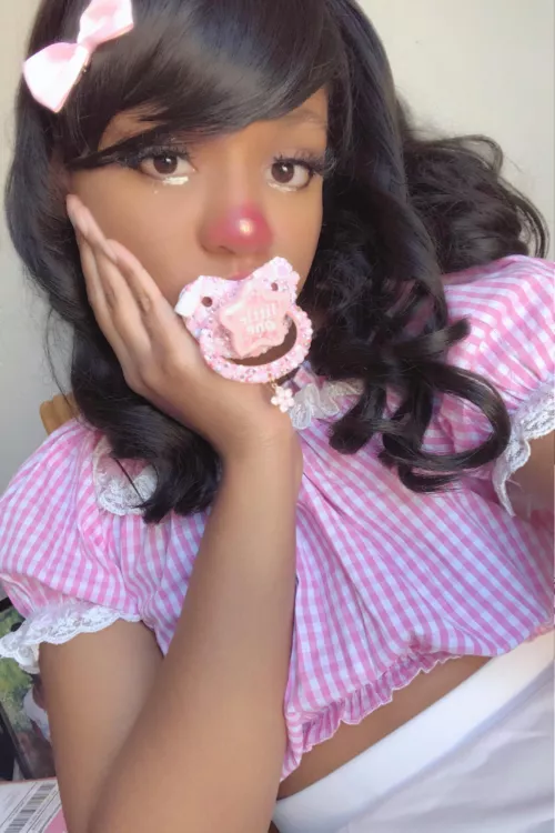 my first deco paci up close 🌸💗🧁