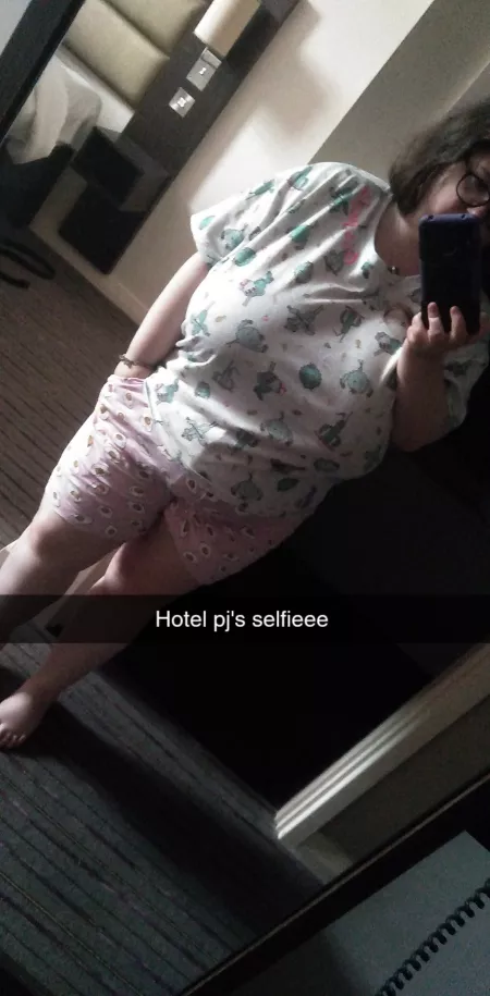 My hotel has a full length mirror, gonna take advantage of it