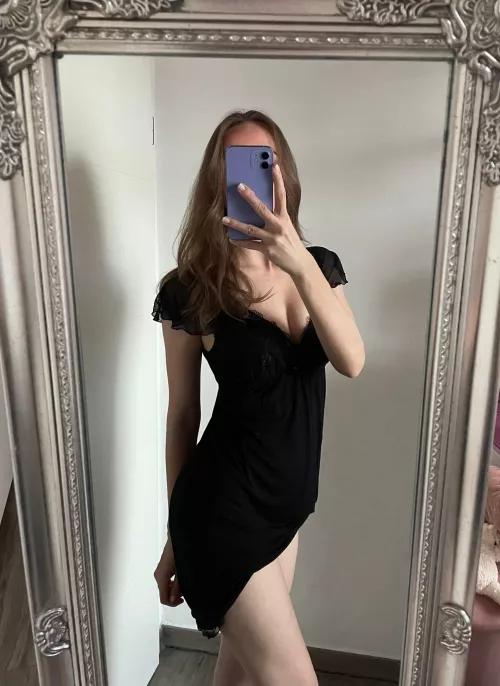 My new nightgown 😇 wanna take it off me?