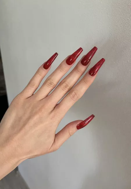 my new red nails😘❤️‍🔥