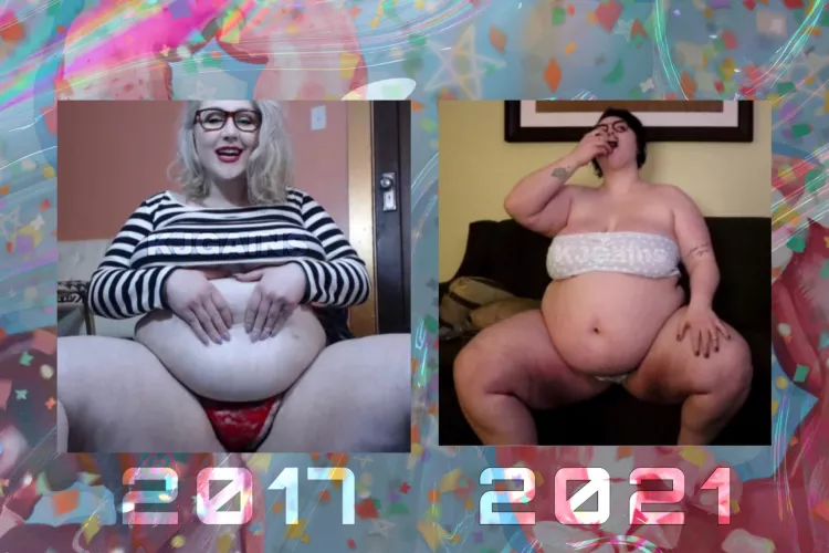 My overgrown blubbery gut is so close to fully covering my fat upper meow meow area. My next magic trick will be to gain so aggressively I make my chubby knees disappear.