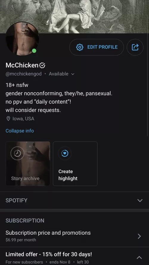 new acc! i have a 15% off for the first 30 subscribers! ☺️