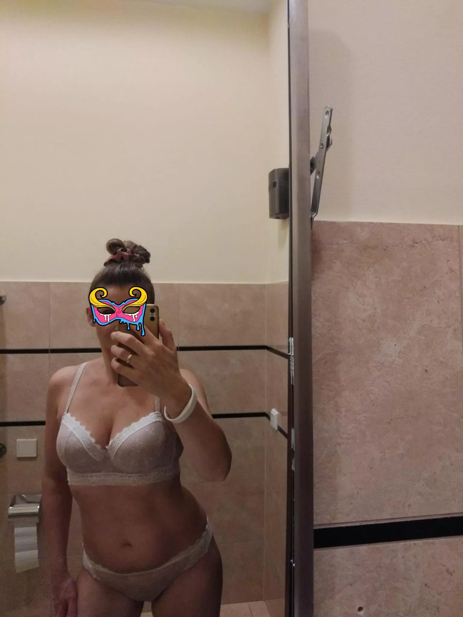 New Bra from my husband ❤ how do I look at work with it? Wife&Mom (f) 43