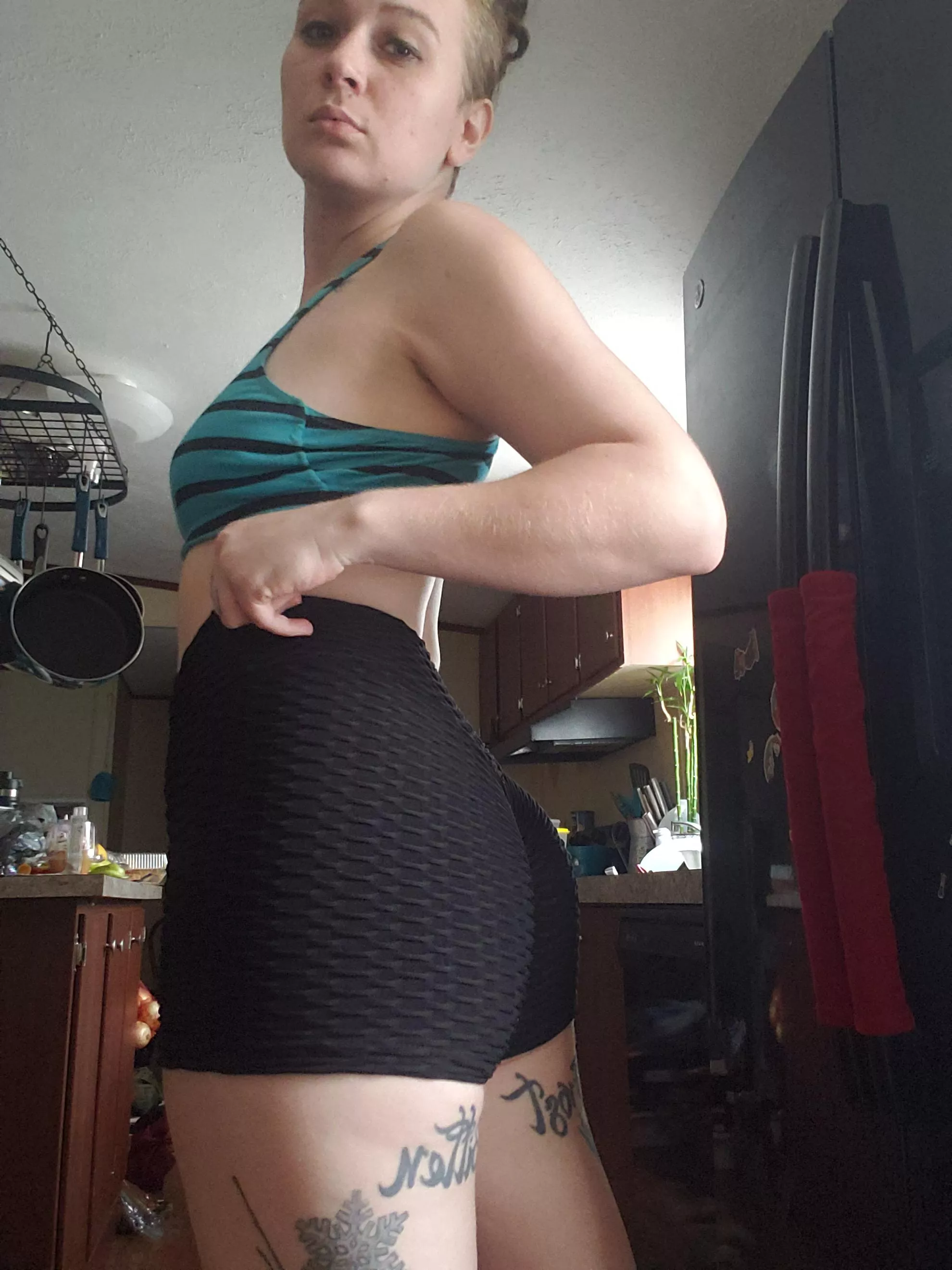 New yoga shorts.