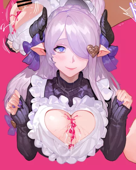 Not only her pupils are heart shaped