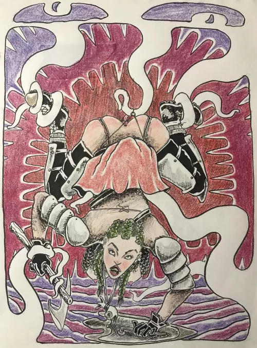 (Oc) some line art and a little bit of colored pencils from the other day