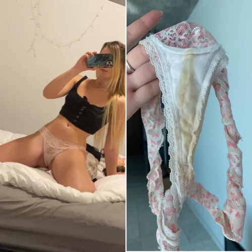 [oc][f19] Get them off my tight pink pussy😘 Fit college girl panties❤️