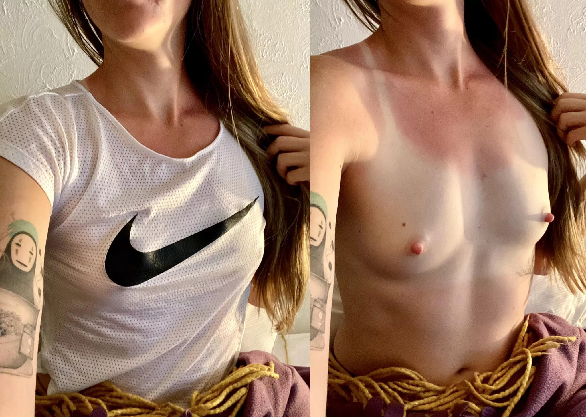 On/off. Will you rub me down with aloe vera? [f] ☀️😉