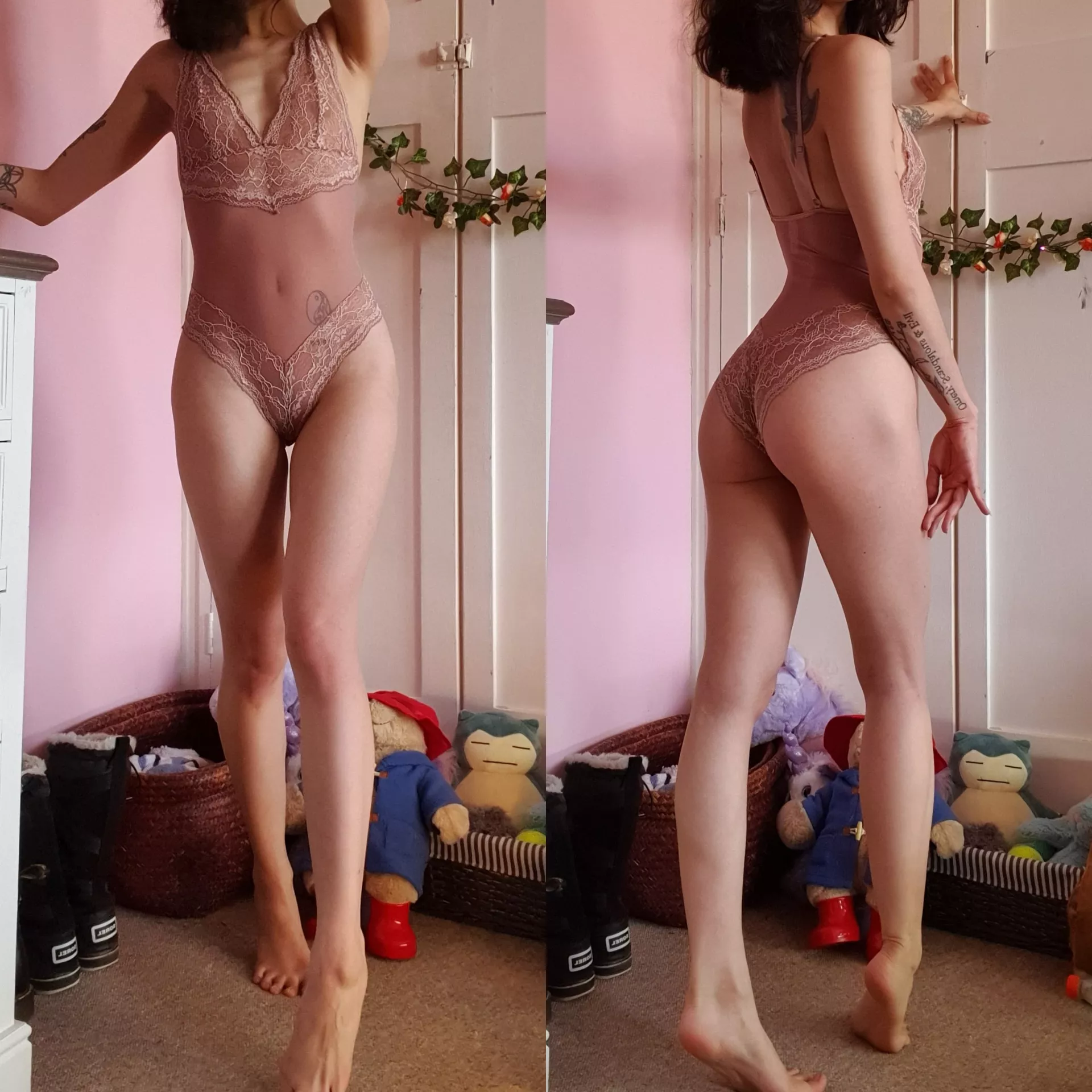 🌙 Oof ~ how about a shot from the front and the back ;3 all them petite dancer thighs heh 🌙