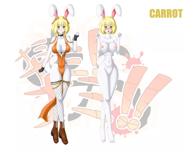 Our fluffy goddess in a sexy dress and also naked