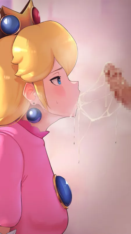 Overflowing from Peach’s blowjob (cannot find the fucking artist or sauce. Send help)