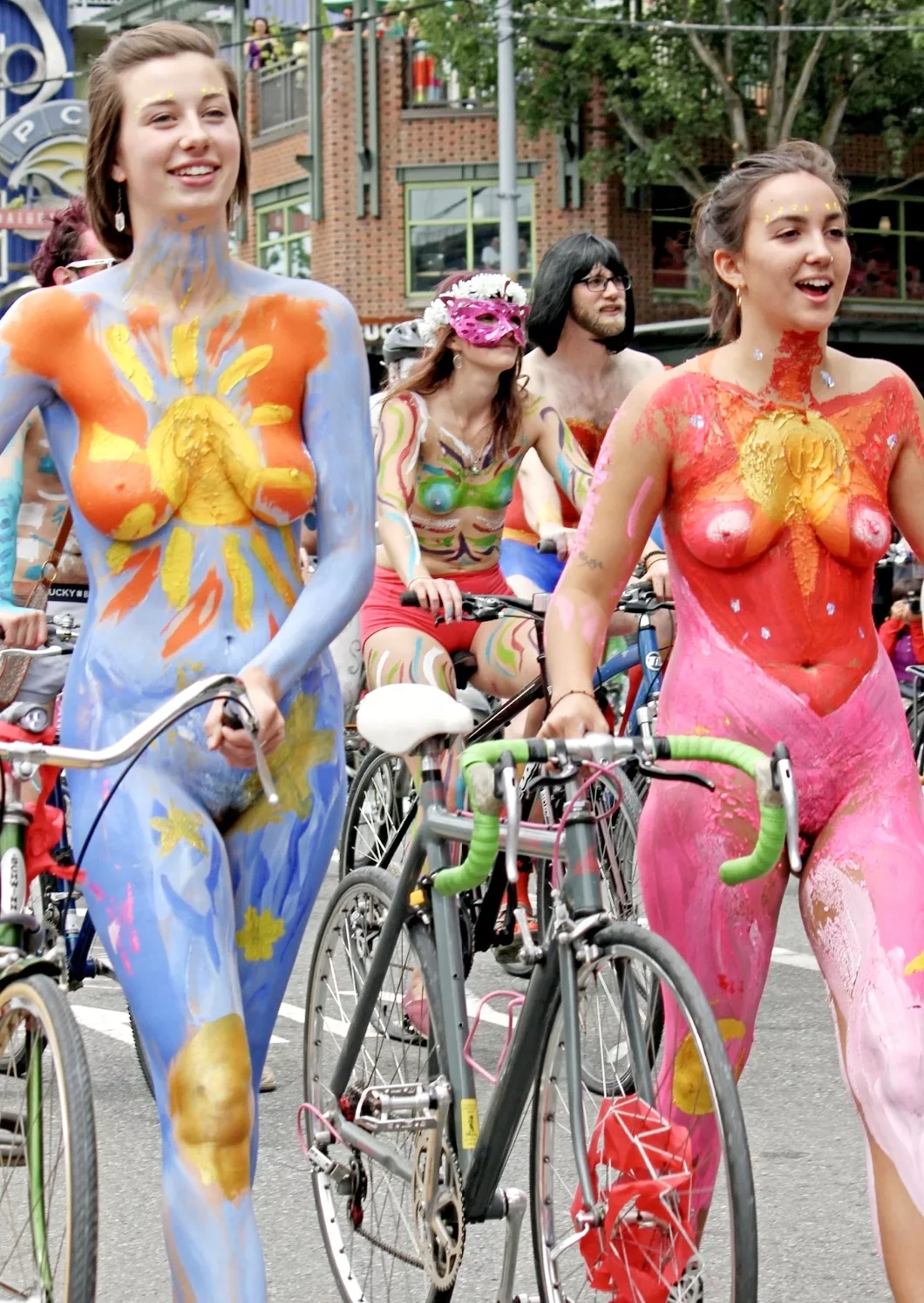 Painted bikers