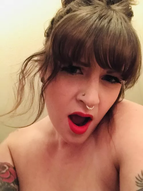 Partner caught my goofy O face 😉