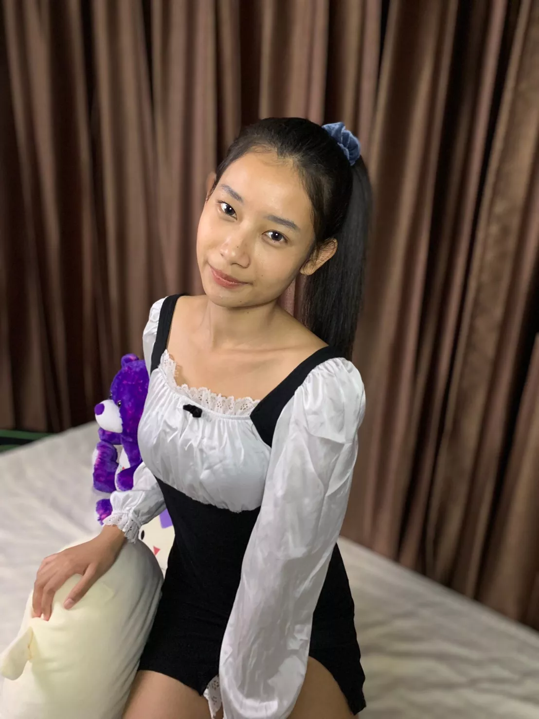 Petite girl and her short maid dress 😄😄