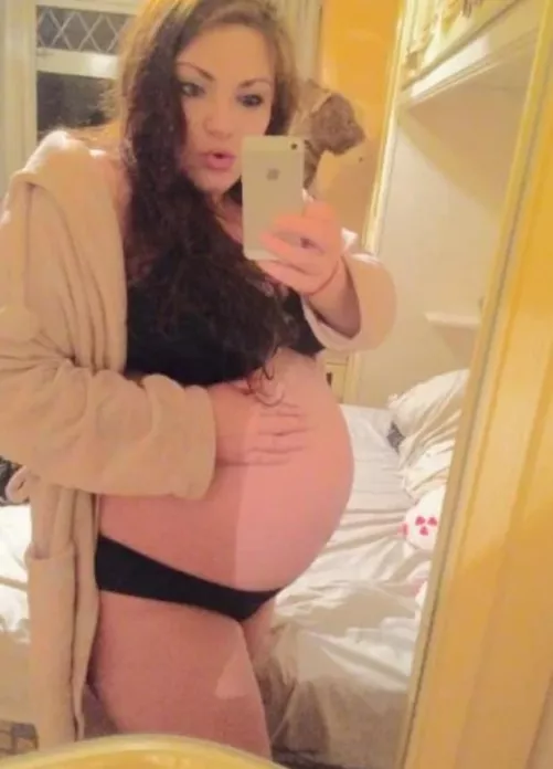 Posing at seven and a half months xx