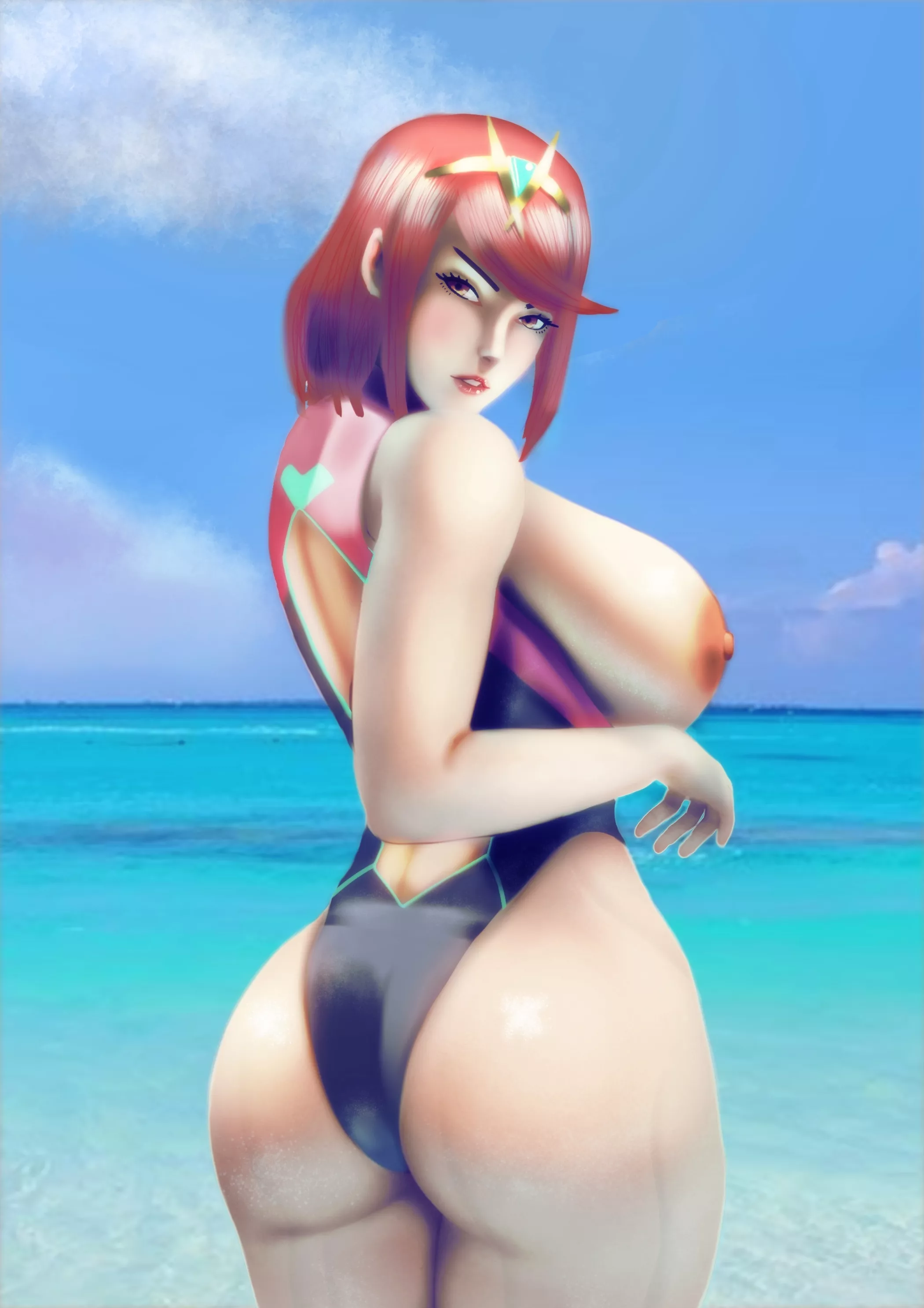 Pyra at the beach - by me