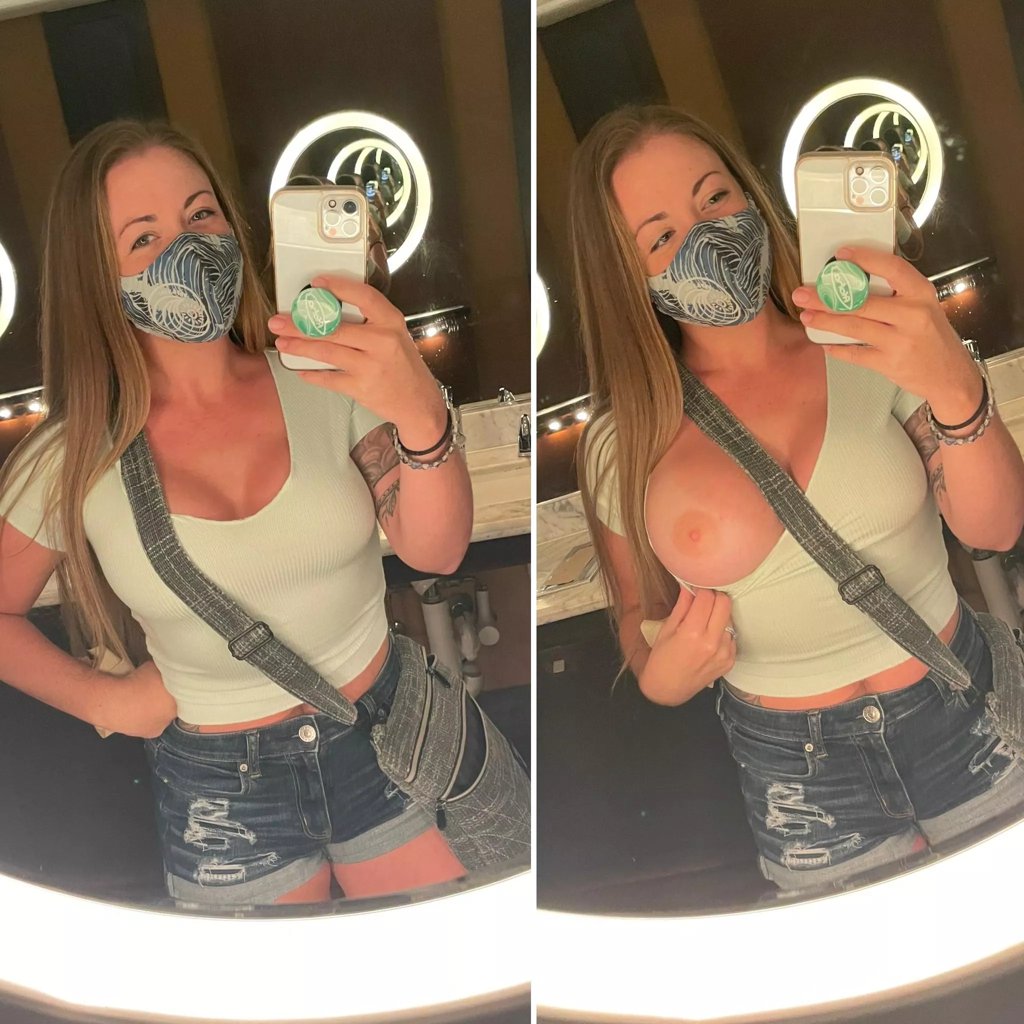 Quick restaurant bathroom boobie for Reddit 😜