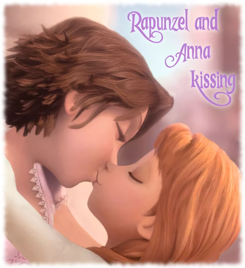 Rapunzel and Anna - Good good... now kiss.