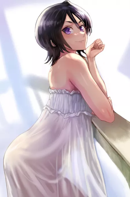 Rukia in sheer nightwear