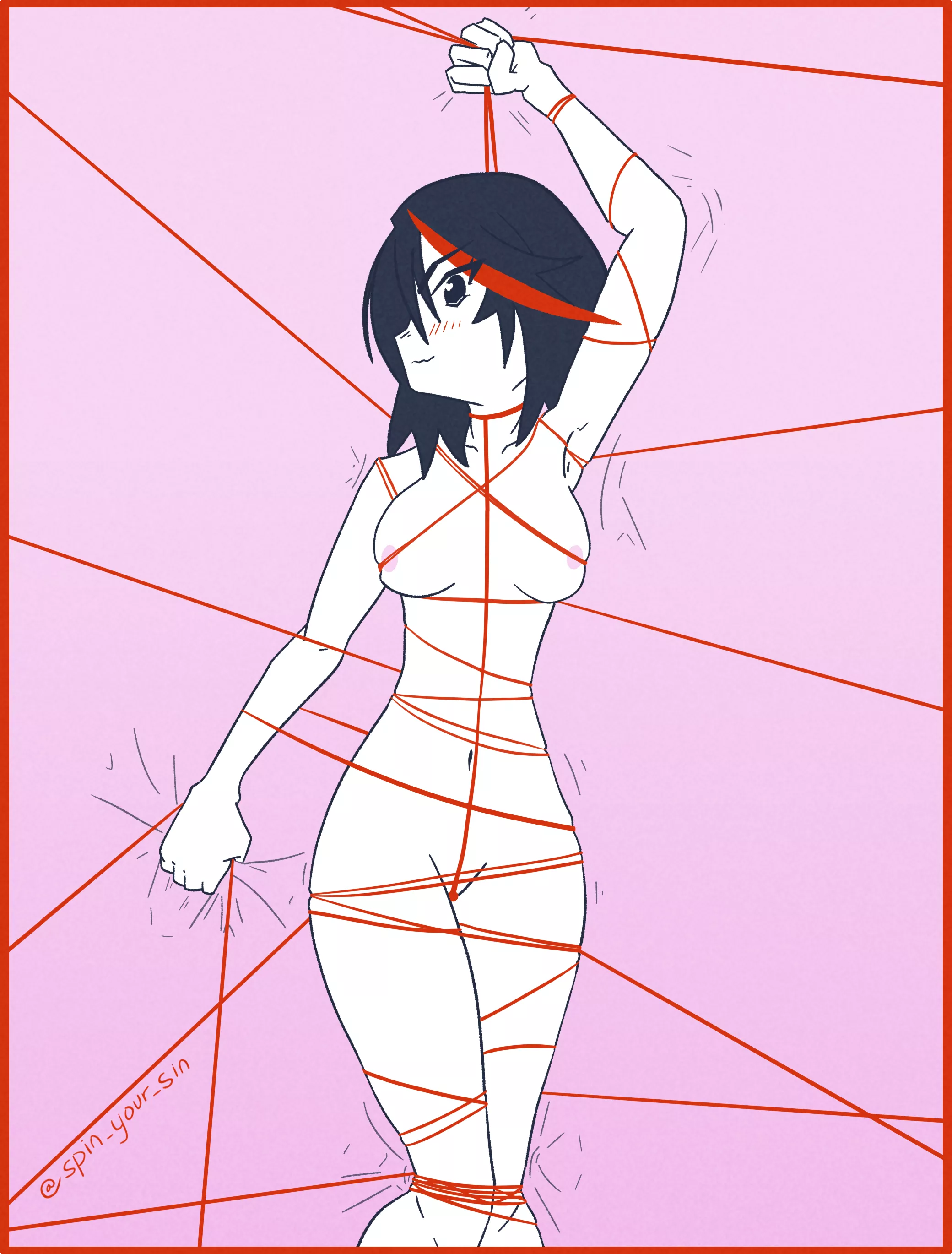 Ryuko all tied up and liking it (@spin_your_sin) [Kill La Kill]