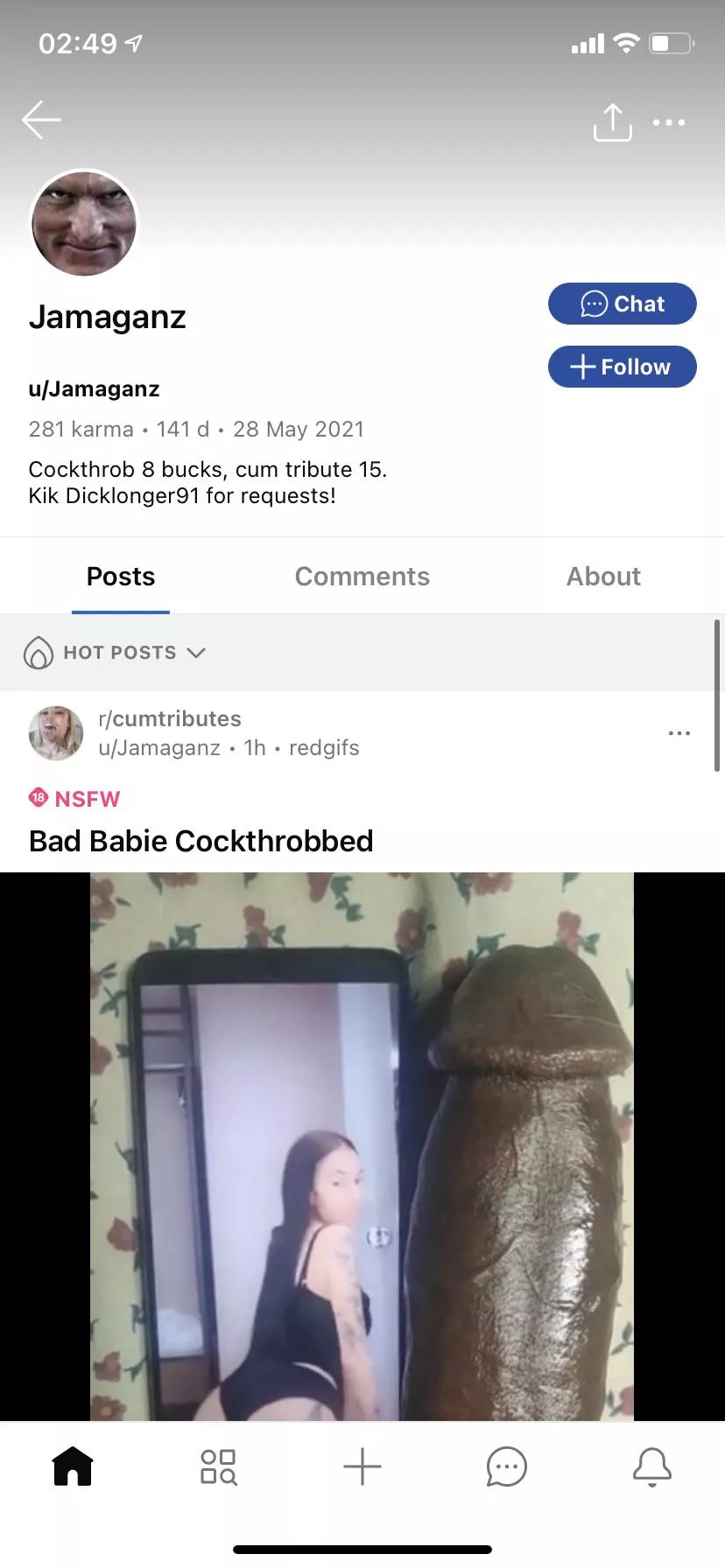 Scammer! He’s made a new account but same Kik. Edited cumtributes. He jerks, cuts the video, then a bunch of cum appears, so he doesn’t actually cum to your photo. I took the L last year so yall don’t have to. Shame he’s still around. Scammer! He’s made a new account but same Kik. Edited cumtributes. He jerks, cuts the video, then a bunch of cum appears, so he doesn’t actually cum to your photo. I took the L last year so yall don’t have to. Shame he’s still around.