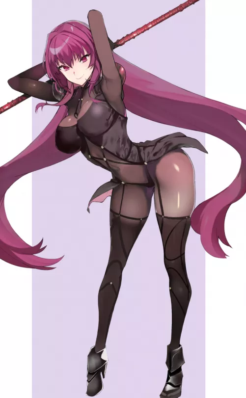 Scathach Arms Up Bent Over Bodysuit (Hareno Chiame) [Fate]