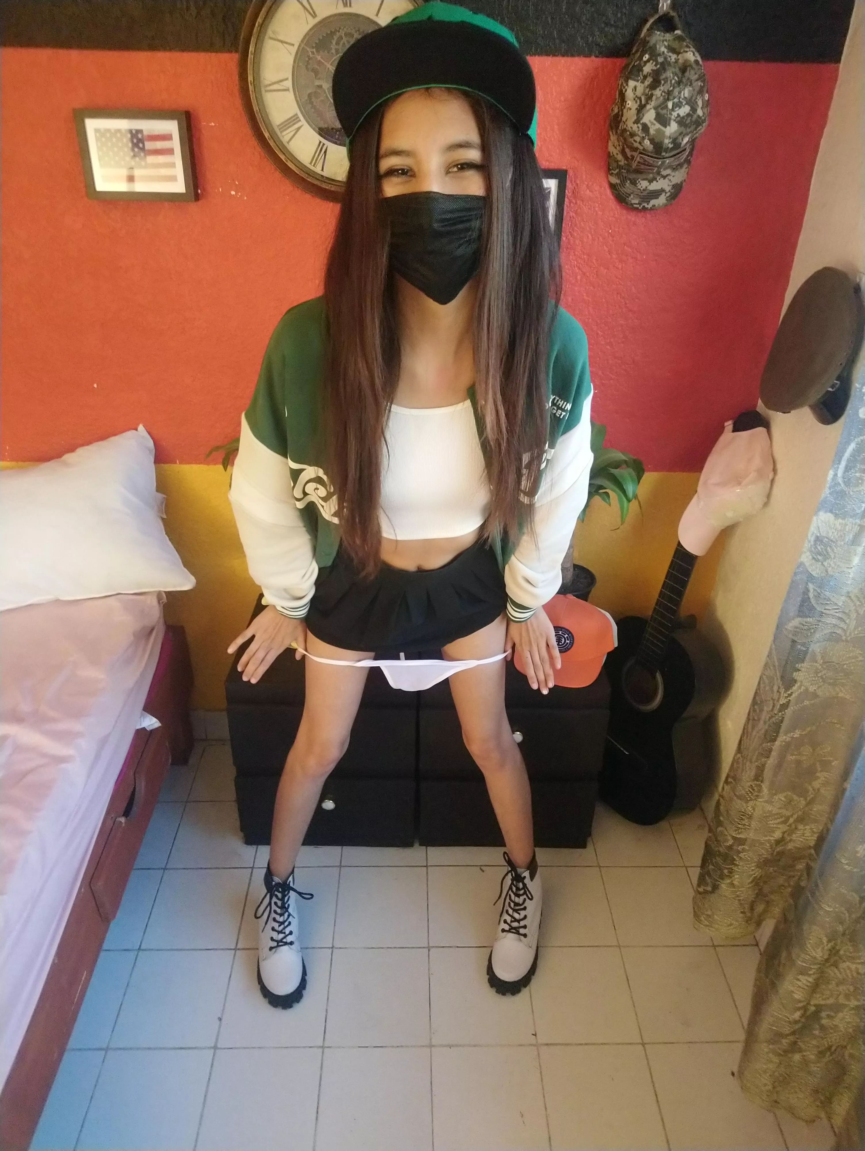 Sexy college student outfit, do you like it?