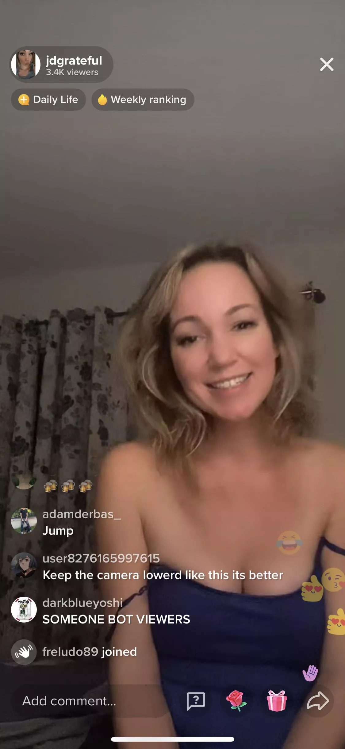 She popping at 7k viewers!