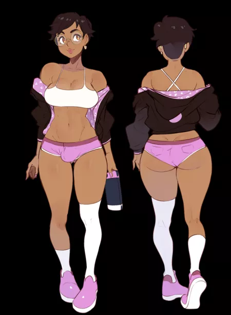 She's got a cute bulge (illboxart)