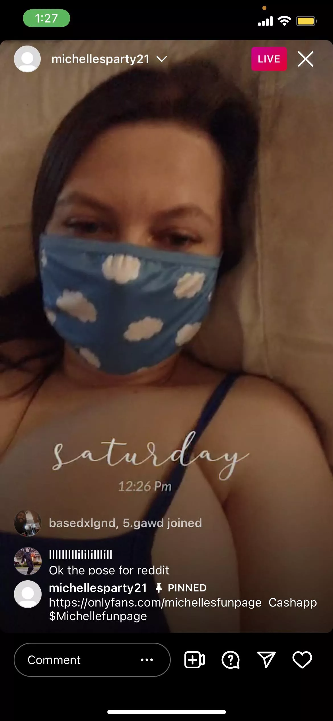 She’s live